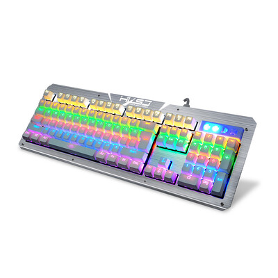 

HXSJ 2600 Gaming Keyboard Wired Mechanical Keyboard with 10 Kinds of Light Effect 104 keys
