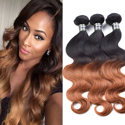 

Amazing Star Indian Body Wave Ombre Hair 3 Bundles Indian Virgin Hair Good Quailty Hair Weave Full And Thick Bundle Deals T1B30