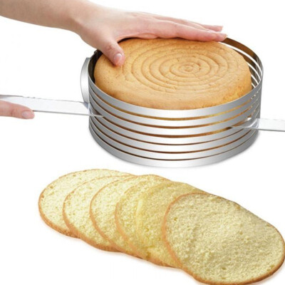 

Stainless Steel Circle Mousse Cake Slicer Mold Cut Tools with Adjustable Ring