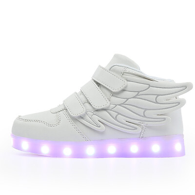 

Kids Light up Shoes with wing Children Led Shoes Boys Girls Glowing Luminous Sneakers USB Charging Boy Fashion Shoes