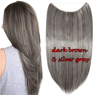 

Invisible wire flip in hair extension full head as natural Curly Wavy
