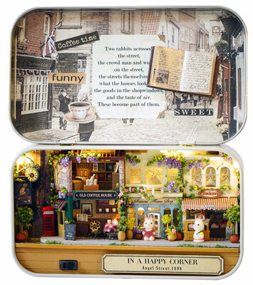 

DIY 3D Doll House Wooden Handmade Funny Box Theatre Miniature Box Cute Dollhouse Assemble Kits Gift Toys