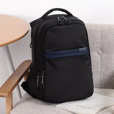 

Golf GOLF Mens Backpack Waterproof Nylon Schoolbag Computer Bag Large Capacity Travel Backpack D9BV33983J Black