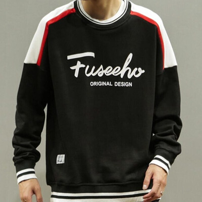 

Autumn new mens Japanese non-cap round neck sweater mens casual loose pullover trend youth shirt