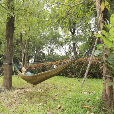 

260 x 140CM Portable Two People Parachute Fabric Mosquito Net Hammock for Indoor Outdoor Use