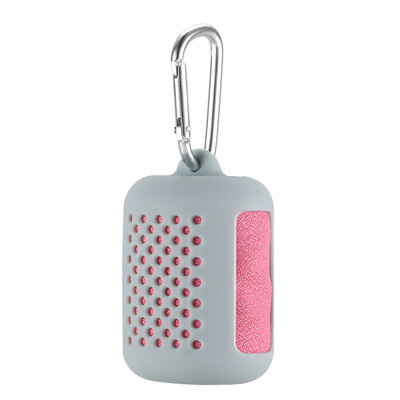 

Quick Dry Towel Camping Hiking Traveling Compressed Mini Towel with Silicon Case