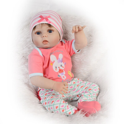

New Fashion Full Silicone Reborn Baby Girl 23 57 cm Vinyl Body Baby Dolls Lifelike Princess Can Bathe with Bebe Bonecas Toy