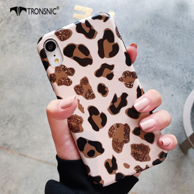 

Tronsnic Leopard Fashion Phone Case for iPhone XR Soft Glitter Hot Case Luxury Cover Gold PinkYello