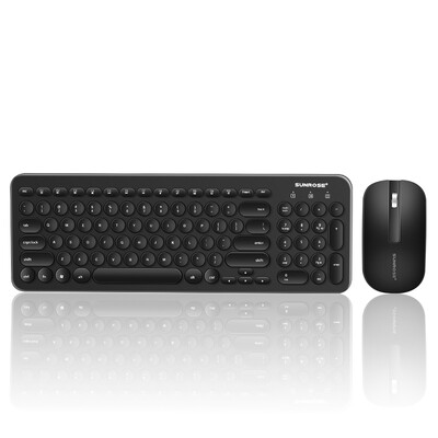 

Fine Sun SUNNROSE T85 Wireless 24G Punk Key Cap Keyboard Mouse Set Notebook Desktop Universal Keyboard Set Black
