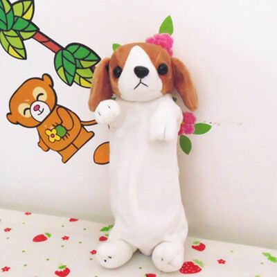 

Pencil bag cute dog plush pencil pouch kawaii pen bag pencil case makeup bag