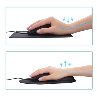 

Mouse Pad with Gel Wrist Rest&Non-Slip PU Base