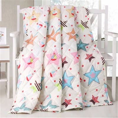 

110 X 150cm Summer Quilt Cover Air-conditioning Quilts Cover Children Adult Single Cartoon Flower Washable Bed Home Use