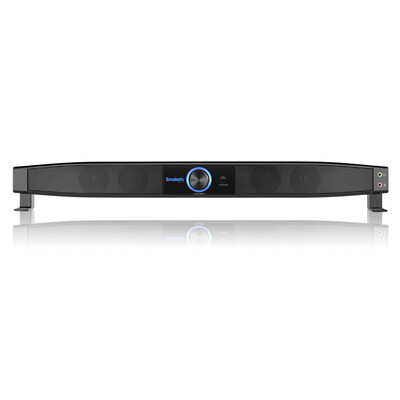 

Smalody Soundbar USB Powered Speakers Home Theater 5W Stereo Subwoofer w Microphone Headphone Jack Support LINE IN Music Play for