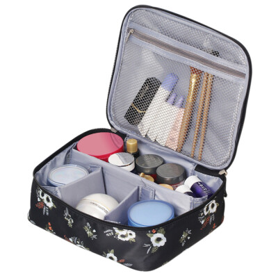 

Flamingo Beautician Cosmetic Case Double Zipper Women Travel Organizer Waterproof Portable Large Capacity Storage Bag Makeup Bags