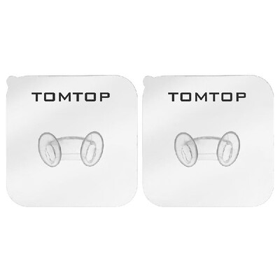 

TOMTOP 2pcs Transparent Strong Adhesive Hooks Plastic Superglue Plug Holder Waterproof Bracket Hanger Wall Power Plug Cord Socket