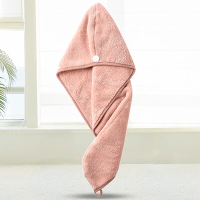 

Herb garden dry hair cap super soft absorbent dry hair cap dry hair towel shower cap bag head towel head towel thickened coral fleece dry hair cap coral powder