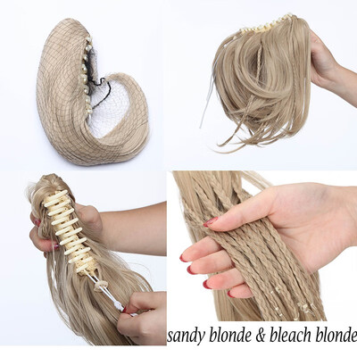 

11-12 Inch Adjustable Messy Style Ponytail Hair Extension with Jaw Claw Synthetic Hair-Piece