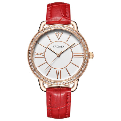 

Cadisen Fashion Women Watches Quartz Luxury PU Leather Dress Wrist Watch Simple Causal Gift for Women