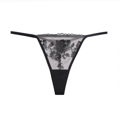 

Embrys Anduo mesh embroidery sexy thongs comfortable underwear ladies H21651U black BLK L