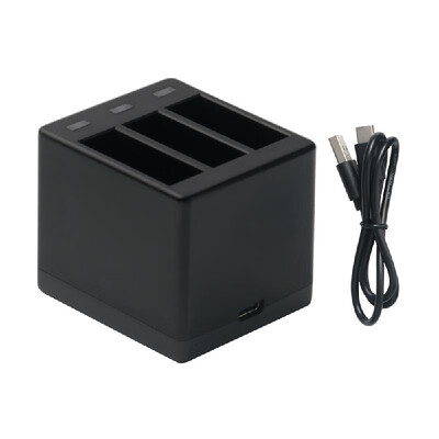 

3-Channel Action Camera Battery Charger with USB Cable Support Rapid Charge for GoPro Hero 5 Hero 6Hero 2018Hero 7 Black
