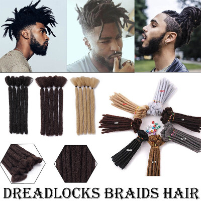 

6 Dreadlock Extension Handmade Dread Synthetic Soft Fax Locs Crochet Twist Braiding Reggae Hair Hip-Pop Hair Box Braiding For Men