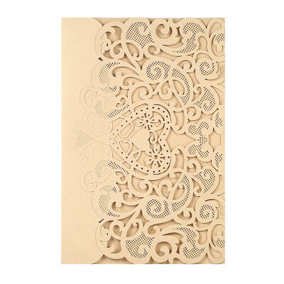 

20pcsset Wedding Invitation Card Cover Pearl Paper Laser Cut Hollow Heart Pattern Invitation Cards Wedding Anniversary Supplies