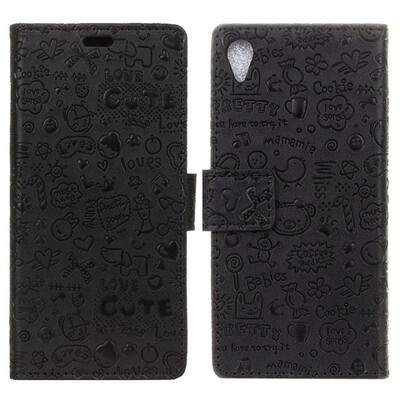 

MOONCASE Alcatel 1 Little Witch Leather Case - Black