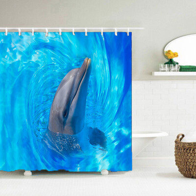 

Simulation 3D Colourful Animals Waterproof Shower Curtain Drapes of Bathroom Toilet with Hooks