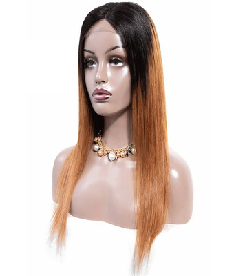 

Ombre Color 1b30 Straight Human Hair Wigs Brazilian Ombre Hair 180 Pre Plucked hairline 4 4 Human Hair Lace Front Wig
