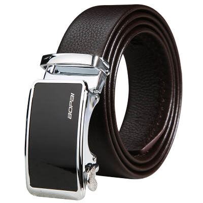 

Bopai belt mens first layer leather belt business casual belt with automatic buckle brown 813-037215 brown