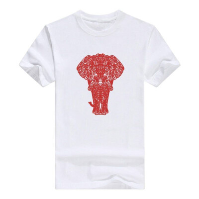 

Elephant Animal Lover Indian Aztec Mens T-Shirt Broadcloth Shirt