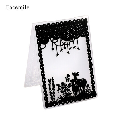 

1PCS Decorative Frame Embossing Folder Plastic Template Textured Impressions for Scrapbooking Photo Card Craft Making Cake Decorat