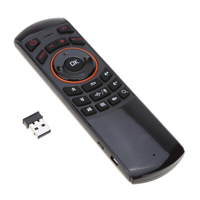 

24G Gyroscope Mini Fly Air Mouse Wireless Keyboard Remote Control with Microphone for Android TV Box HTPC PC Laptop