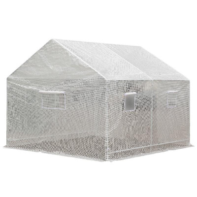 

10 x 95 x 8 Outdoor Ventilated Portable Walk-In Greenhouse w White PE Cover