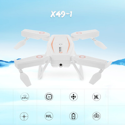 

SONG YANG TOYS X49-1 720P Adjustable Camera Wifi FPV Foldable Drone Altitude Hold G-sensor RC Quadcopter for Boys