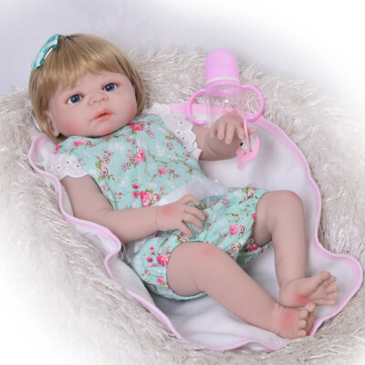 

New Arrival 23 57 cm Reborn Baby Girl Doll Full Vinyl Body Lifelike Baby Doll Toy For Sale Kids Christmas Gift Free Shipping