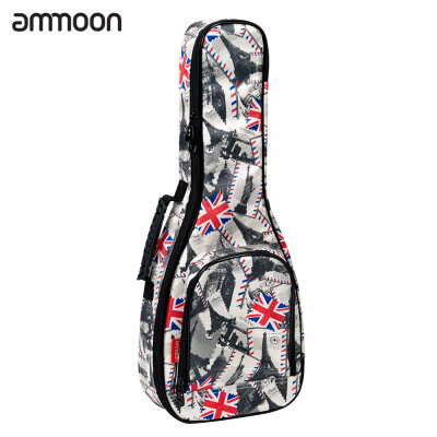 

ammoon 23" Concert Ukelele Ukulele Uke Bag Backpack Case 10mm Cotton Padding Durable Colorful with Adjustable Shoulder Strap Carry