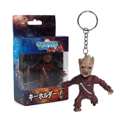 

Guardians of the Galaxy Vol 2 Lovely Tree Man Groot Key Ring Cute Baby Grunt Key Chain Action Figure Pendant Groot Ornament