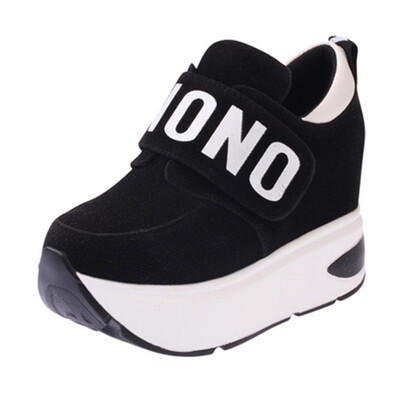 

Fashion Platform Thick-Soled Heighten Shoes Woman Velcro Casual Shoes