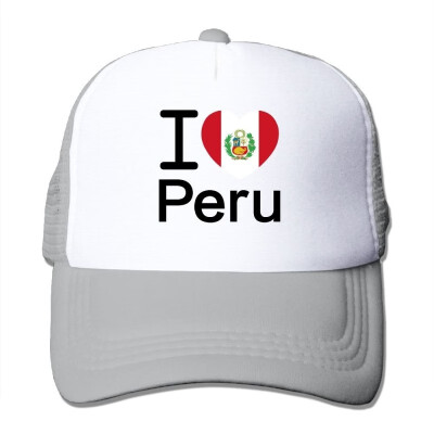 

Fdreattyuny I Love Peru Flag Fashion Baseball Cap for Men&Women Adjustable Mesh Trucker Hat