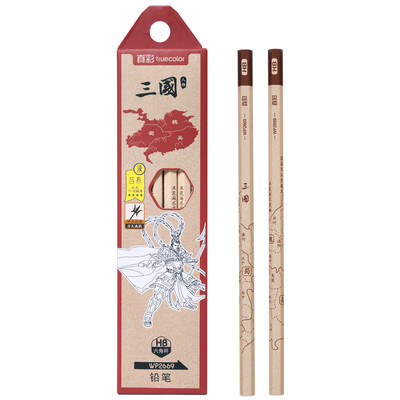 

True color TRUECOLOR HB hexagonal pencil sketch drawing student pencil calligraphy writing three countries series Lu Bu models 12 box WP2669