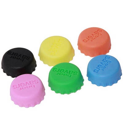 

Candy Color Home Reusable Bottle Cap Silicone Wine Beer Fresh Sealer Cover Stopper Random Color