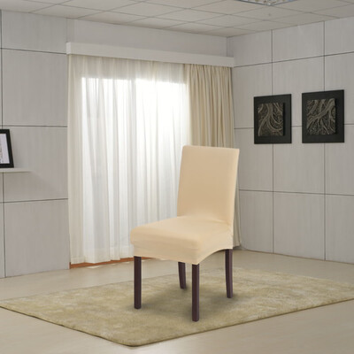 

High Quality Stretch Removable Washable Short Dining Chair Cover Soft Milk Silk Spandex Chair Cover Slipcover for Wedding Party Ho