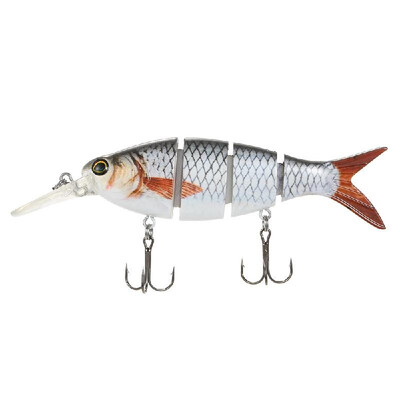

Lixada Fishing Lure 4 Sections Hard Lure 3D Simulation Bait Big Segmented Artificial Bait VIB Bait Treble Hook Fishing Tool