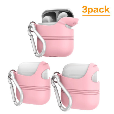 

Creative airpods protective cover Apple Bluetooth headset protection shell with hook Airpods headset silicone sleeve