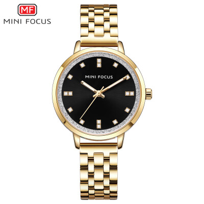 

MINI FOCUS MF0047L Women Watch Quartz Stainless Steel Strap Simple Wristwatch Time Display Fashion Casual 3ATM Waterproof Luminous