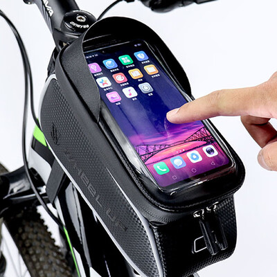 

WHEEL UP HON-CB18020 bicycle bag front beam bag mountain bike bag touch screen mobile phone bag tube bag waterproof saddle bag riding equipment accessories