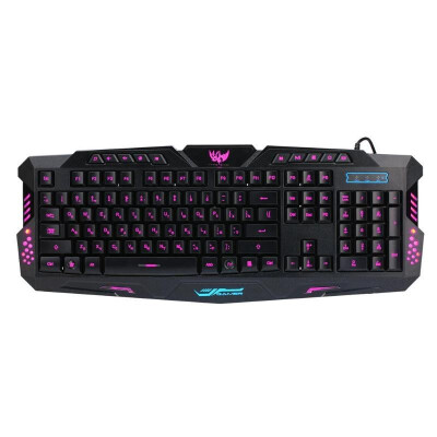 

Keyboard universal 3 colors backlit mechanical feeling bilingual wired gaming keyboard