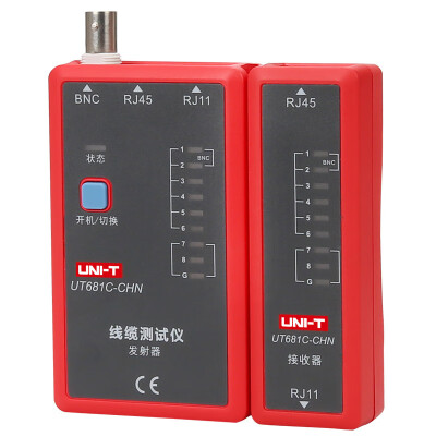 

UNI-T UT681C Cable Tester Network Telephone Line Dual Tester LED Status Display Manual Auto Shutdown