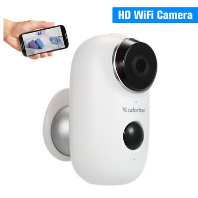 

adorbee Wireless 720P WIFI Camera Rechargeable Security IP Camera Baby Monitor 130°Wide Viewing Angle Support Phone APP Remote Acc